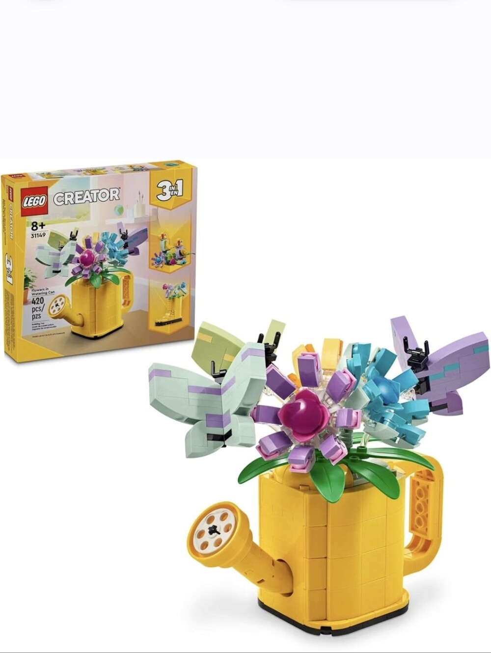 LEGO Creator 3-in-1 Flowers In A Watering Can Building Set - Fun And Creative